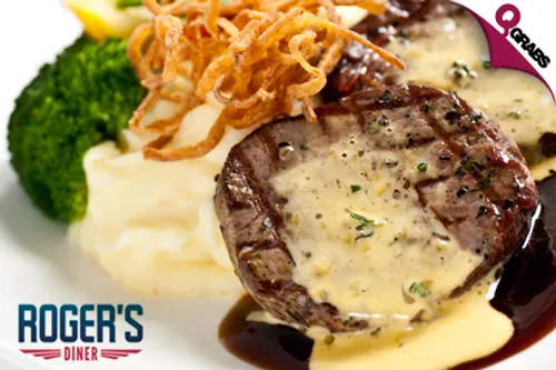 For QR40 Enjoy Sizzling, Yummy Comfort Food & Drinks with the NEW Menu at Roger's Diner! (QR80 Value)